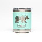Personalized laser engraved YETI 10oz Rambler Lowball in Seafoam, custom name gift