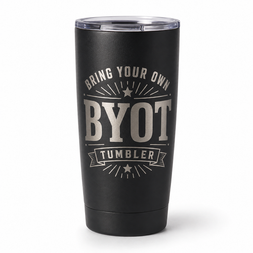 Bring Your Own Tumbler Engraving, North Texas Laser Works