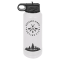 Personalized laser engraved Polar Camel 20oz Water Bottle in White/ Ghost Black, custom name gift