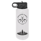 Personalized laser engraved Polar Camel 20oz Water Bottle in White/ Ghost Black, custom name gift