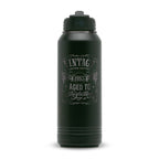 Personalized laser engraved Polar Camel 20oz Water Bottle in Black/ Ghost Black, custom name gift