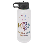 Personalized laser engraved Polar Camel 20oz Water Bottle in White/ Prism, custom name gift