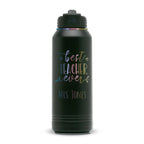 Personalized laser engraved Polar Camel 20oz Water Bottle in Black/ Prism, custom name gift