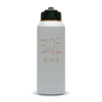 Personalized laser engraved Polar Camel 20oz Water Bottle in White/ Rose Gold, custom name gift