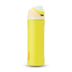 Personalized laser engraved Owala 24oz FreeSip Water Bottle in Lemon Limeade, custom name gift