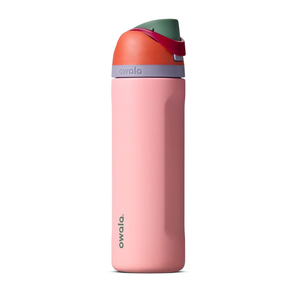 Personalized laser engraved Owala 24oz FreeSip Water Bottle in Sugar High, custom name gift