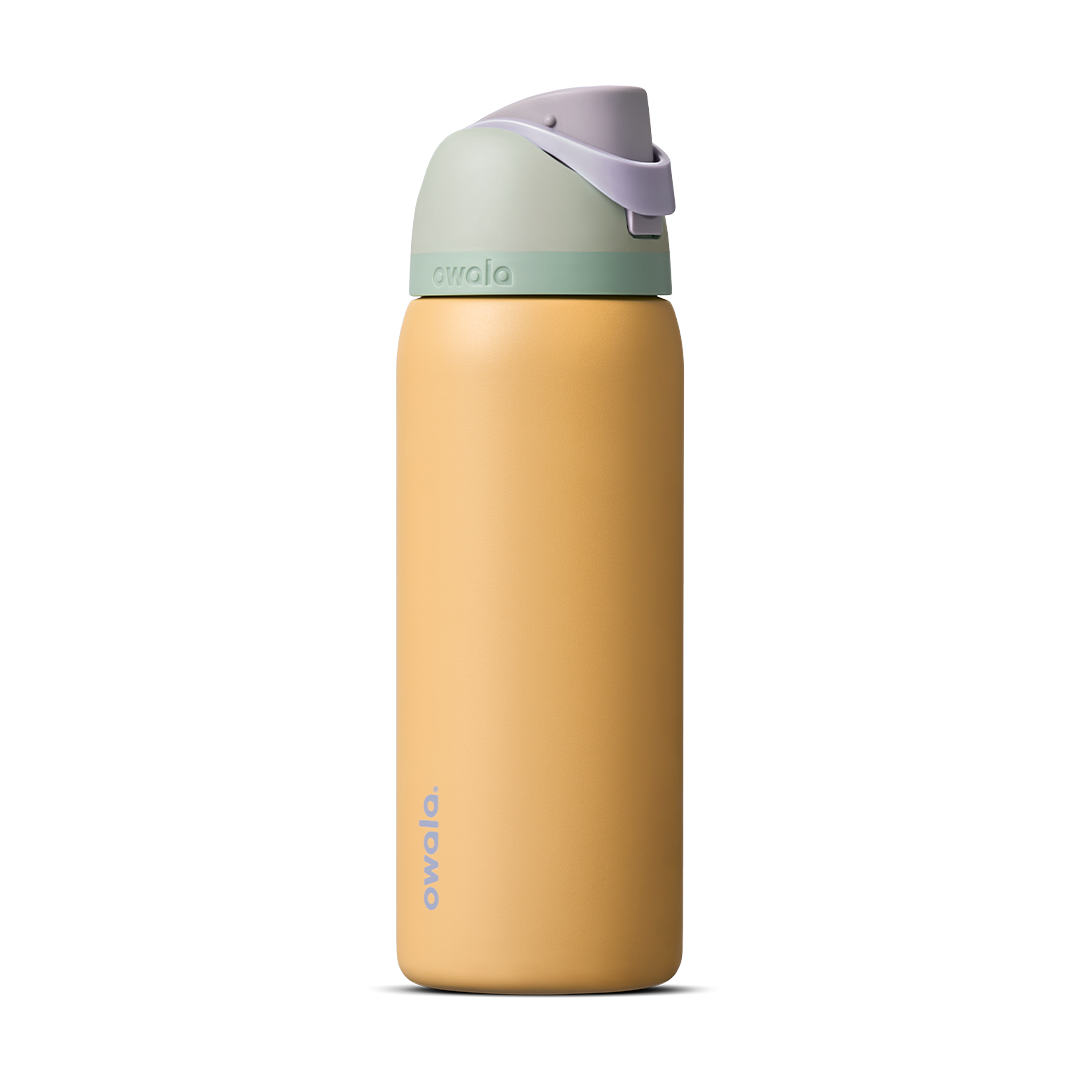Personalized laser engraved Owala 32oz FreeSip Water Bottle in Beachfront, custom name gift