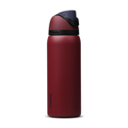 Personalized laser engraved Owala 32oz FreeSip Water Bottle in Burgundy Bay, custom name gift