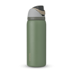 Personalized laser engraved Owala 32oz FreeSip Water Bottle in Green House, custom name gift
