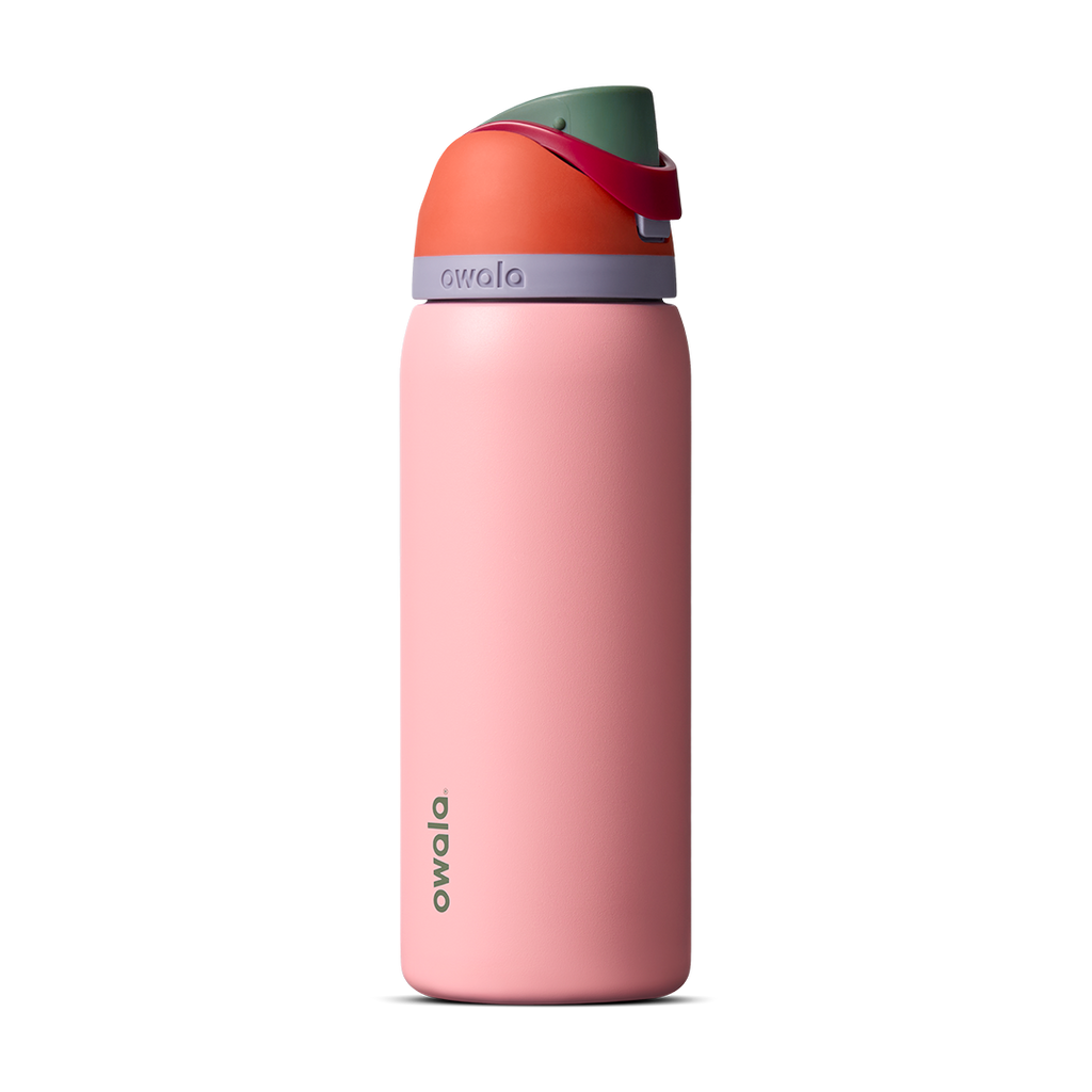 Personalized laser engraved Owala 32oz FreeSip Water Bottle in Sugar High, custom name gift