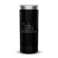 Personalized laser engraved Polar Camel 22oz Skinny Tumbler in Black, custom name gift