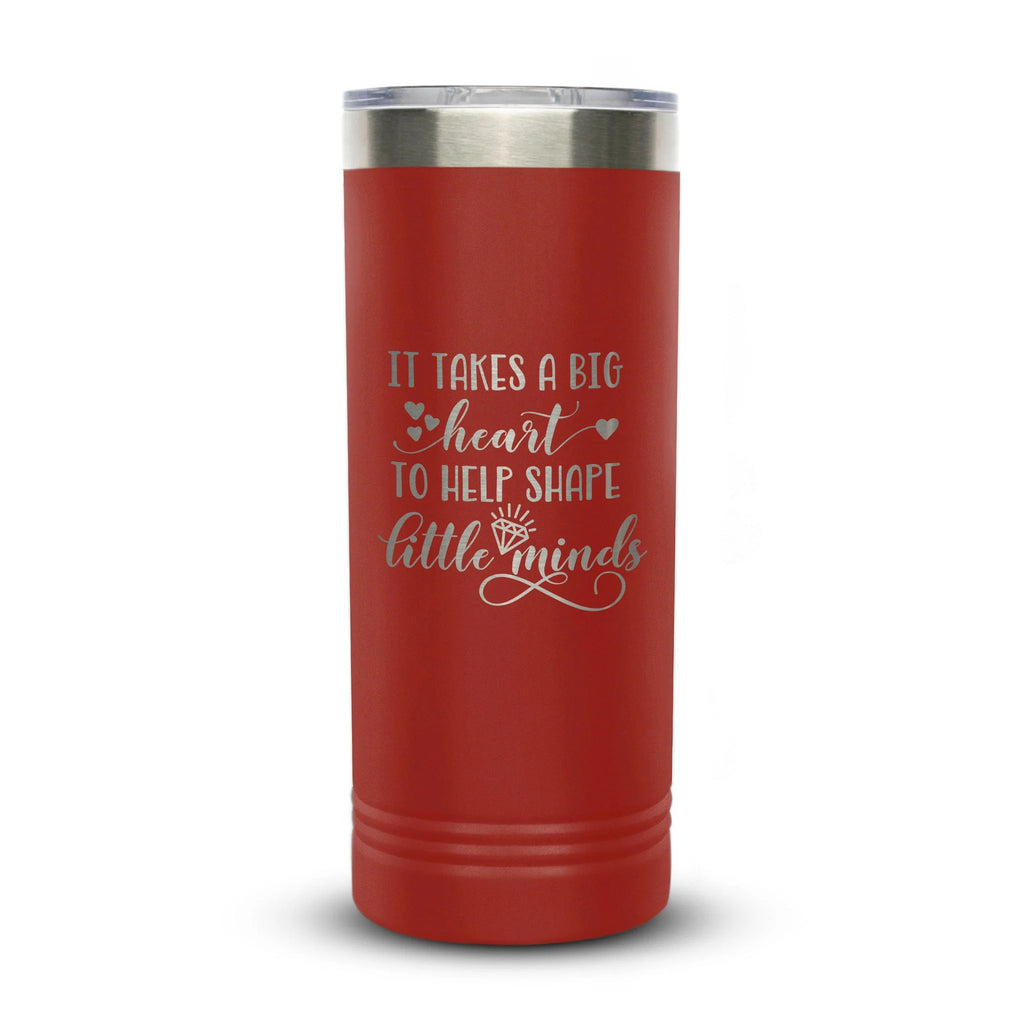Personalized laser engraved Polar Camel 22oz Skinny Tumbler in Red, custom name gift