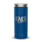 Personalized laser engraved Polar Camel 22oz Skinny Tumbler in Royal Blue, custom name gift
