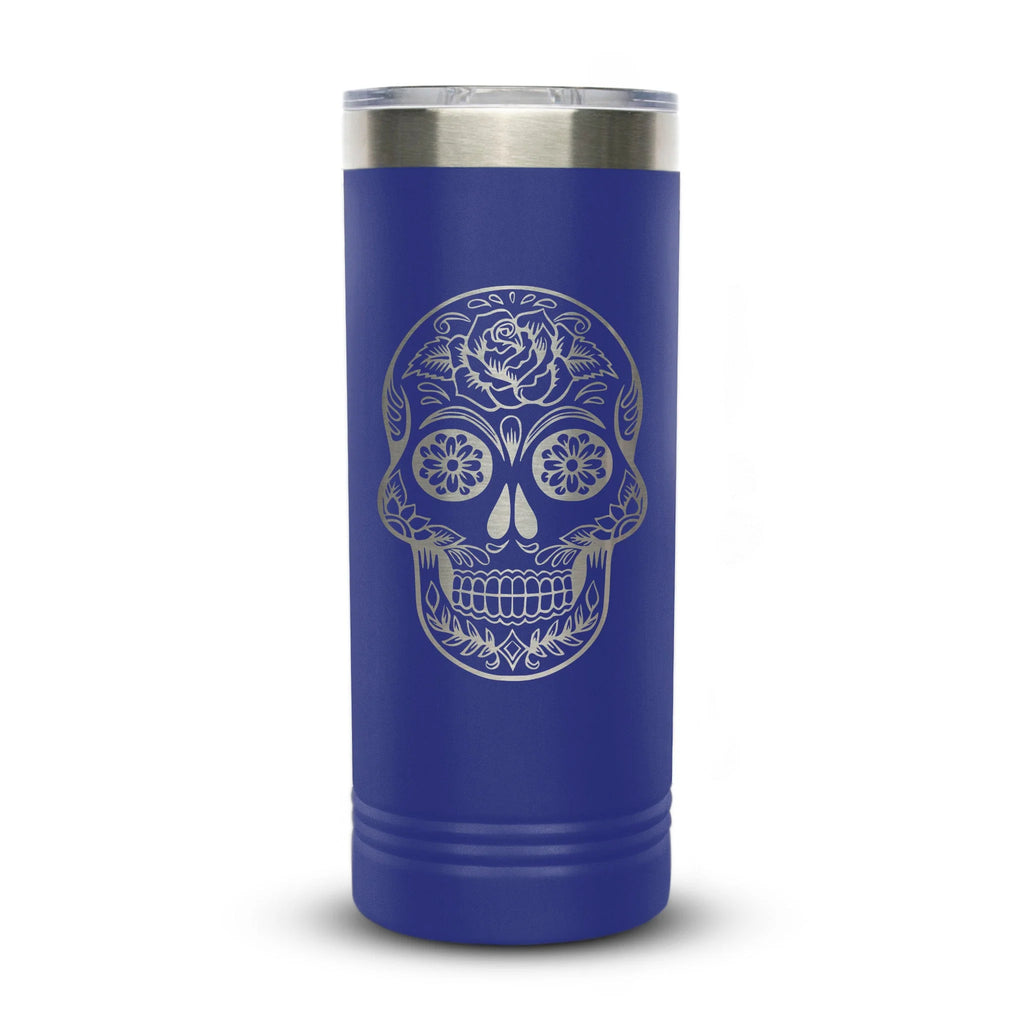 Personalized laser engraved Polar Camel 22oz Skinny Tumbler in Purple, custom name gift