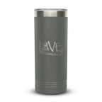 Personalized laser engraved Polar Camel 22oz Skinny Tumbler in Gray, custom name gift