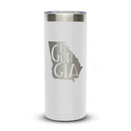 Personalized laser engraved Polar Camel 22oz Skinny Tumbler in White, custom name gift