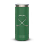 Personalized laser engraved Polar Camel 22oz Skinny Tumbler in Green, custom name gift