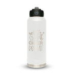 Personalized laser engraved Polar Camel 20oz Water Bottle in White, custom name gift
