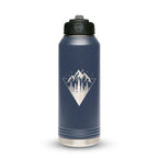 Personalized laser engraved Polar Camel 20oz Water Bottle in Navy, custom name gift