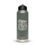 Personalized laser engraved Polar Camel 20oz Water Bottle in Gray, custom name gift