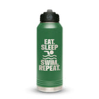 Personalized laser engraved Polar Camel 20oz Water Bottle in Green, custom name gift