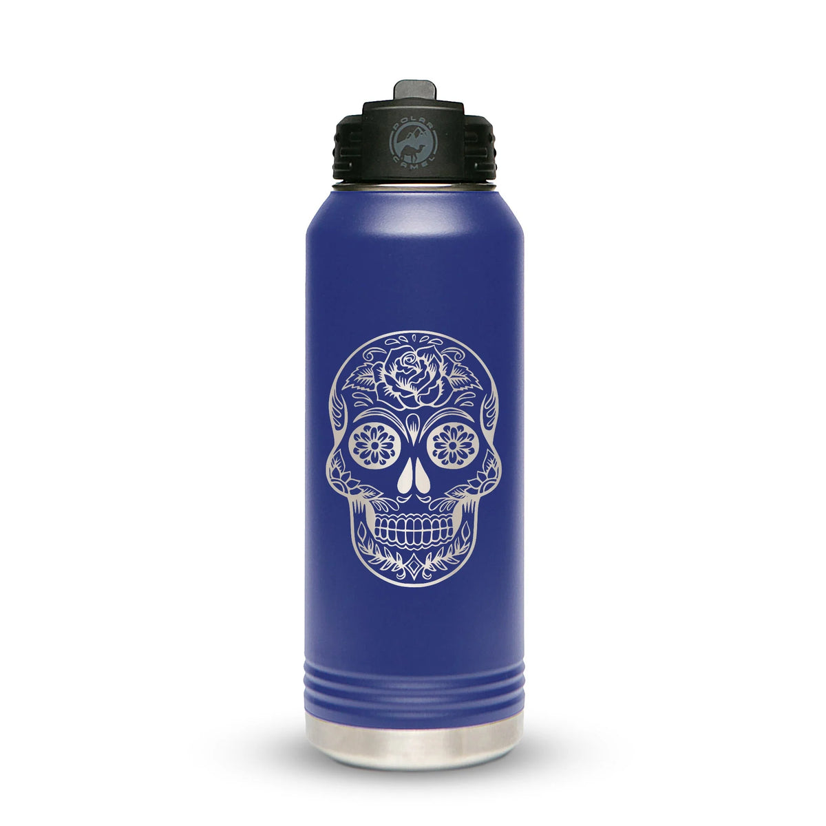Personalized laser engraved Polar Camel 32oz Water Bottle in Purple, custom name gift