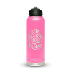 Personalized laser engraved Polar Camel 20oz Water Bottle in Pink, custom name gift