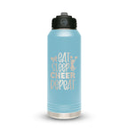 Personalized laser engraved Polar Camel 20oz Water Bottle in Light Blue, custom name gift