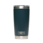 Personalized laser engraved YETI 20oz Rambler Tumbler in Navy, custom name gift