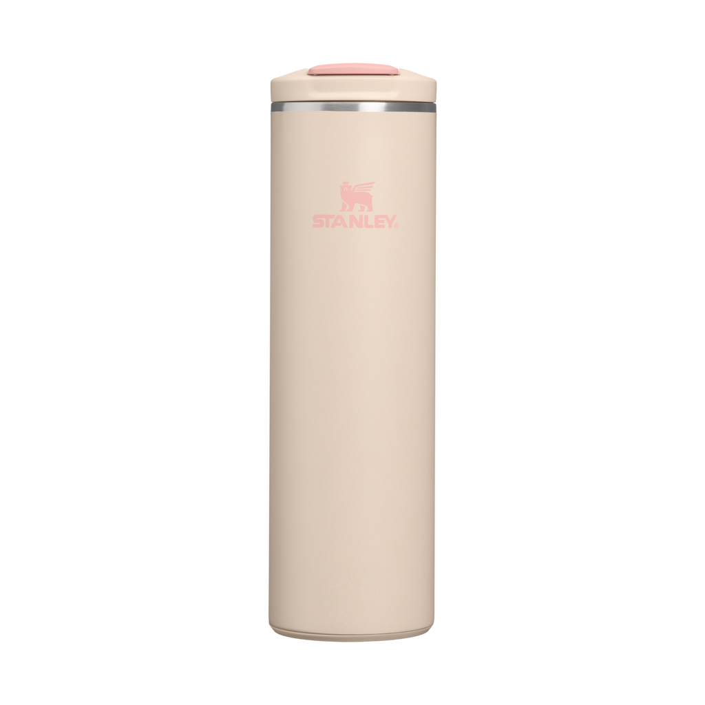 Personalized laser engraved Stanley 20oz AeroLight Transit Bottle in Champagne, custom name gift