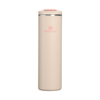Personalized laser engraved Stanley 20oz AeroLight Transit Bottle in Champagne, custom name gift
