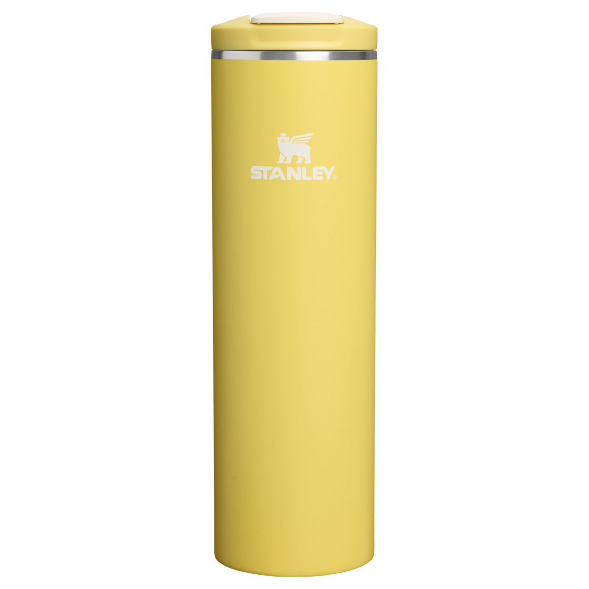 Personalized laser engraved Stanley 20oz AeroLight Transit Bottle in Daffodil, custom name gift
