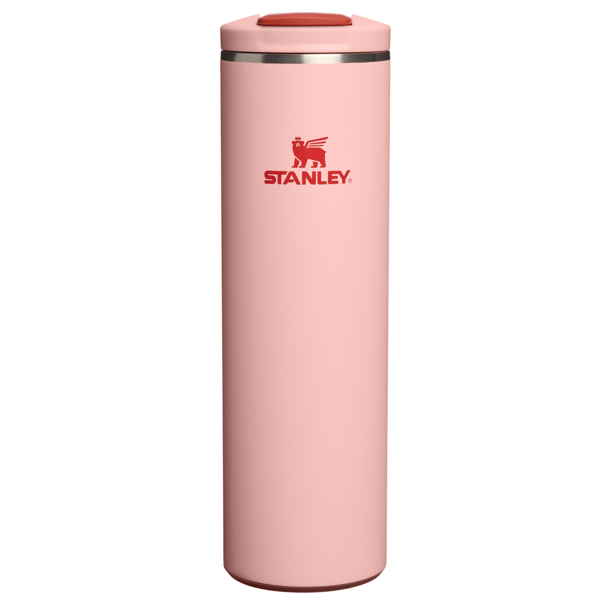 Personalized laser engraved Stanley 20oz AeroLight Transit Bottle in Peach Rose, custom name gift