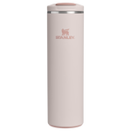 Personalized laser engraved Stanley 20oz AeroLight Transit Bottle in Rose Quartz, custom name gift
