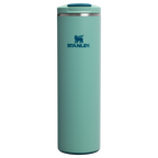 Personalized laser engraved Stanley 20oz AeroLight Transit Bottle in Spring Green, custom name gift