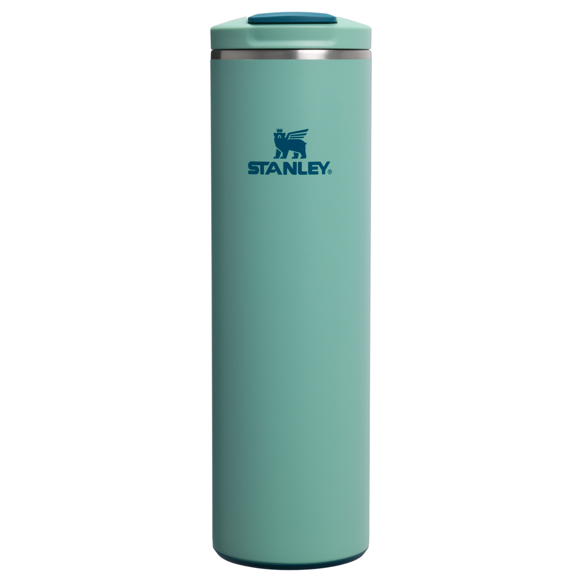 Personalized laser engraved Stanley 20oz AeroLight Transit Bottle in Spring Green, custom name gift