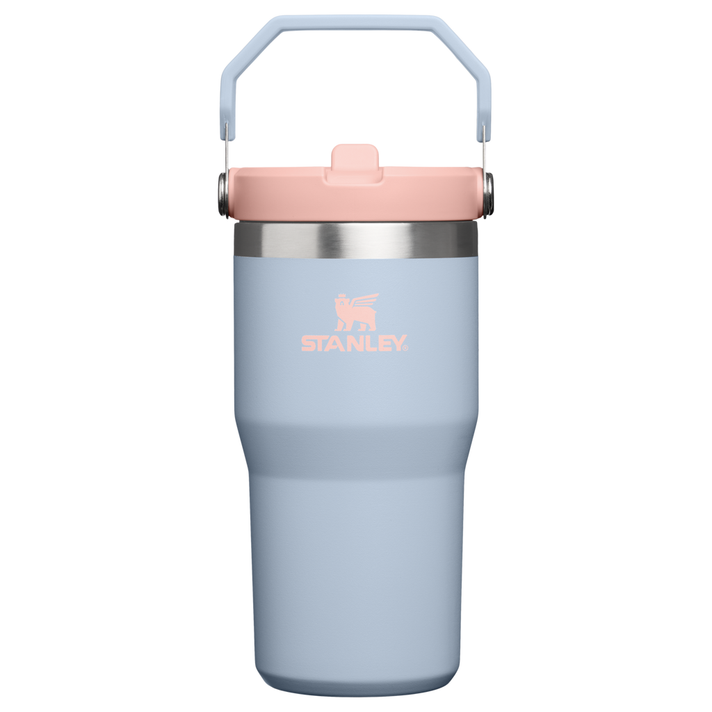 Personalized laser engraved Stanley 20oz IceFlow 2.0 Tumbler in Blue Dream, custom name gift
