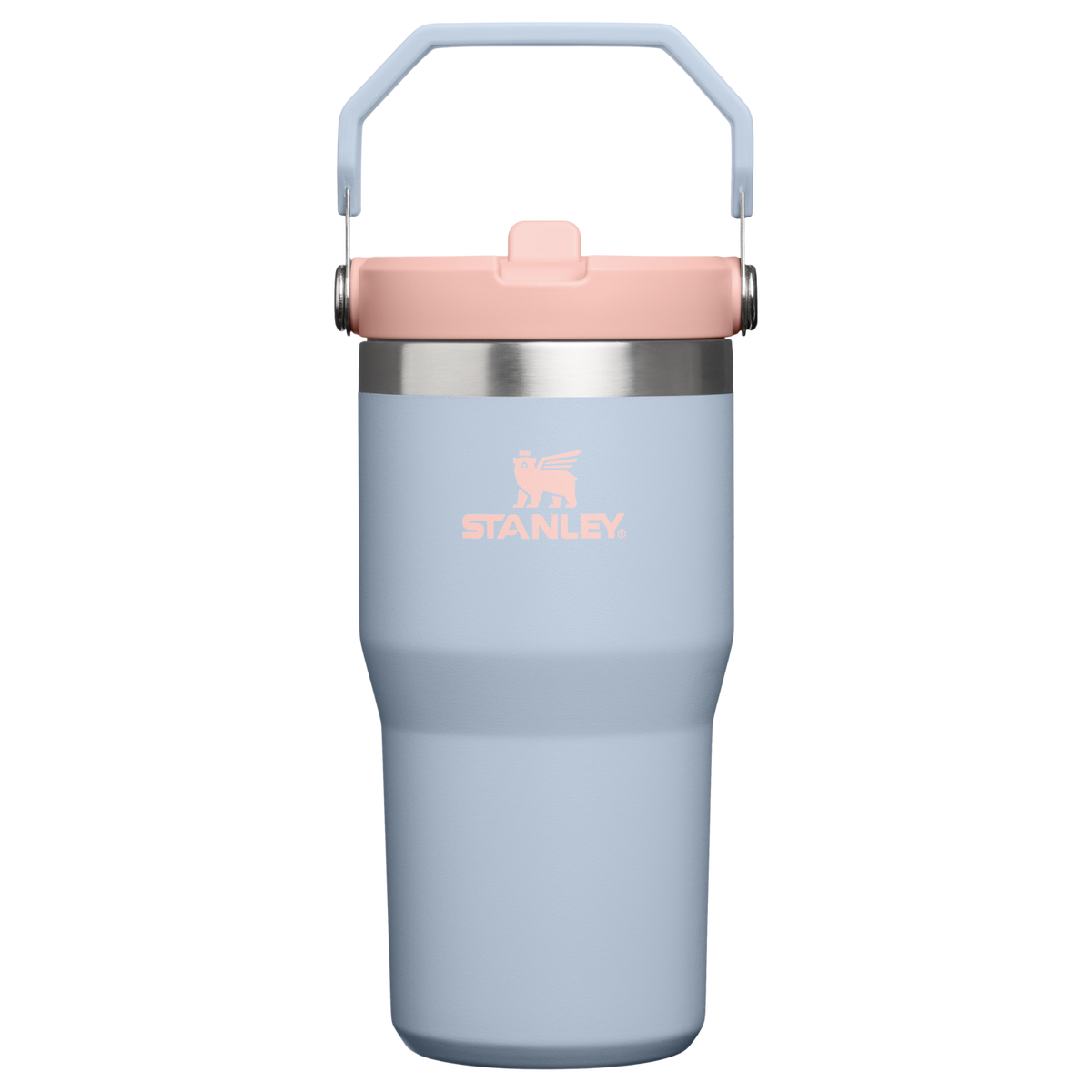 Personalized laser engraved Stanley 20oz IceFlow 2.0 Tumbler in Blue Dream, custom name gift