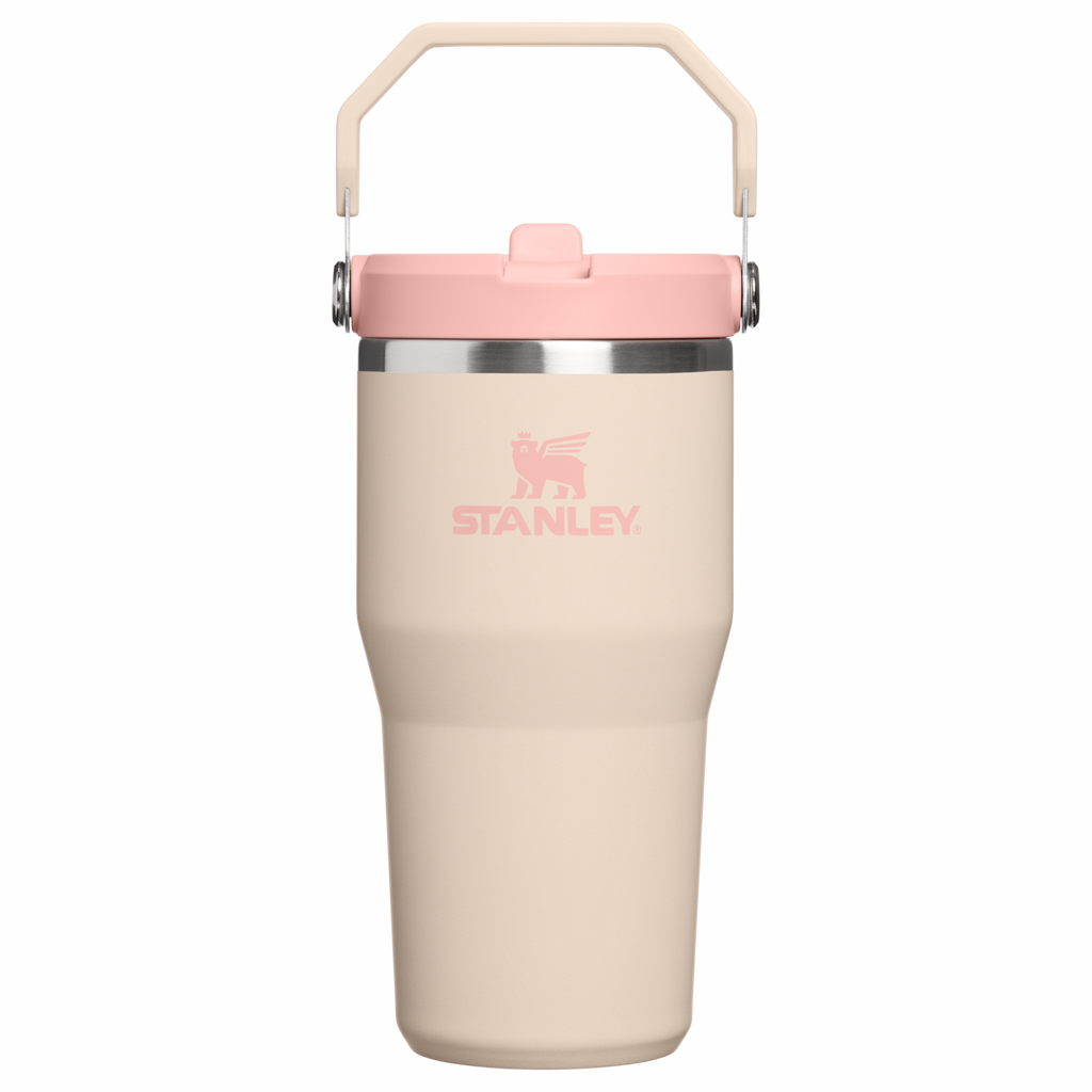 Personalized laser engraved Stanley 20oz IceFlow 2.0 Tumbler in Champagne, custom name gift