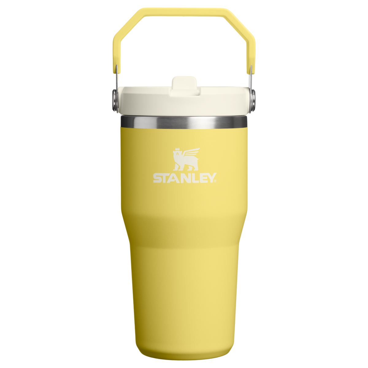 Personalized laser engraved Stanley 20oz IceFlow 2.0 Tumbler in Daffodil, custom name gift