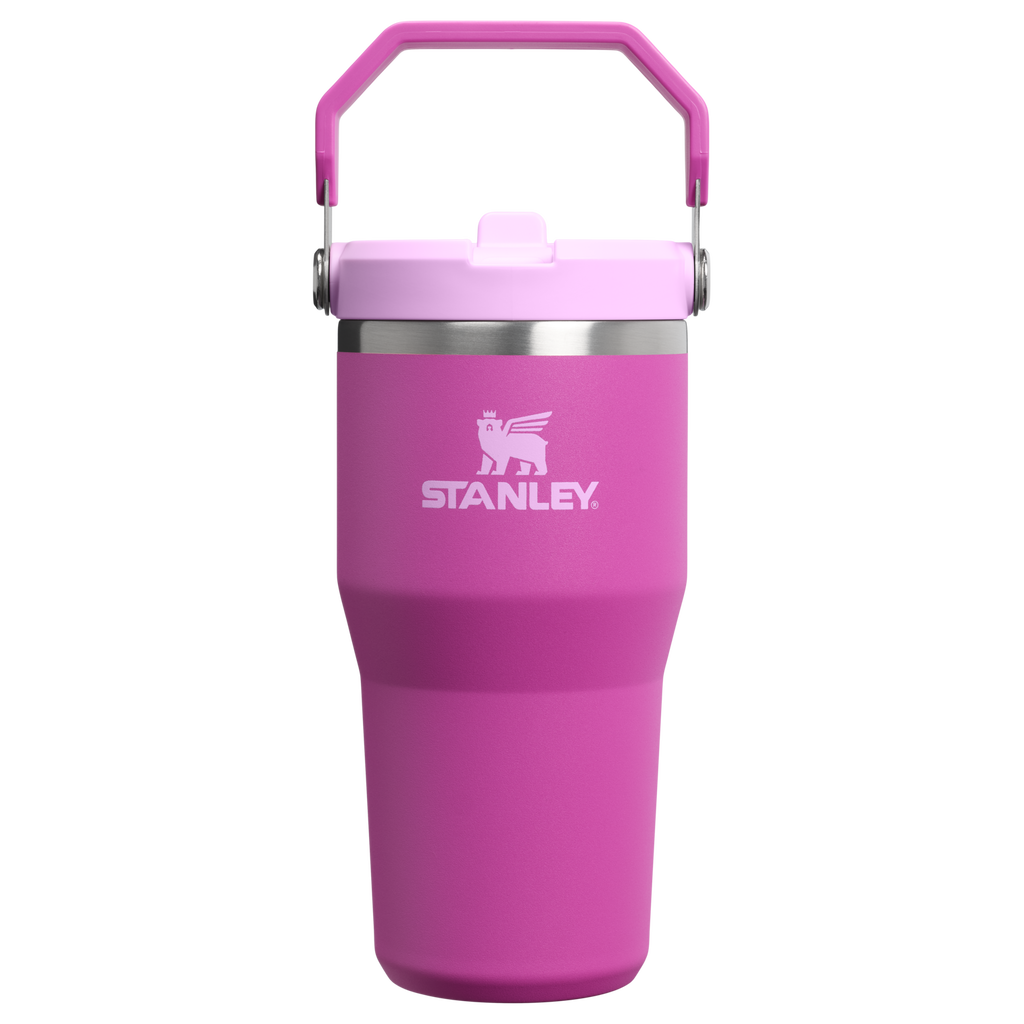 Personalized laser engraved Stanley 20oz IceFlow 2.0 Tumbler in Dark Blossom, custom name gift