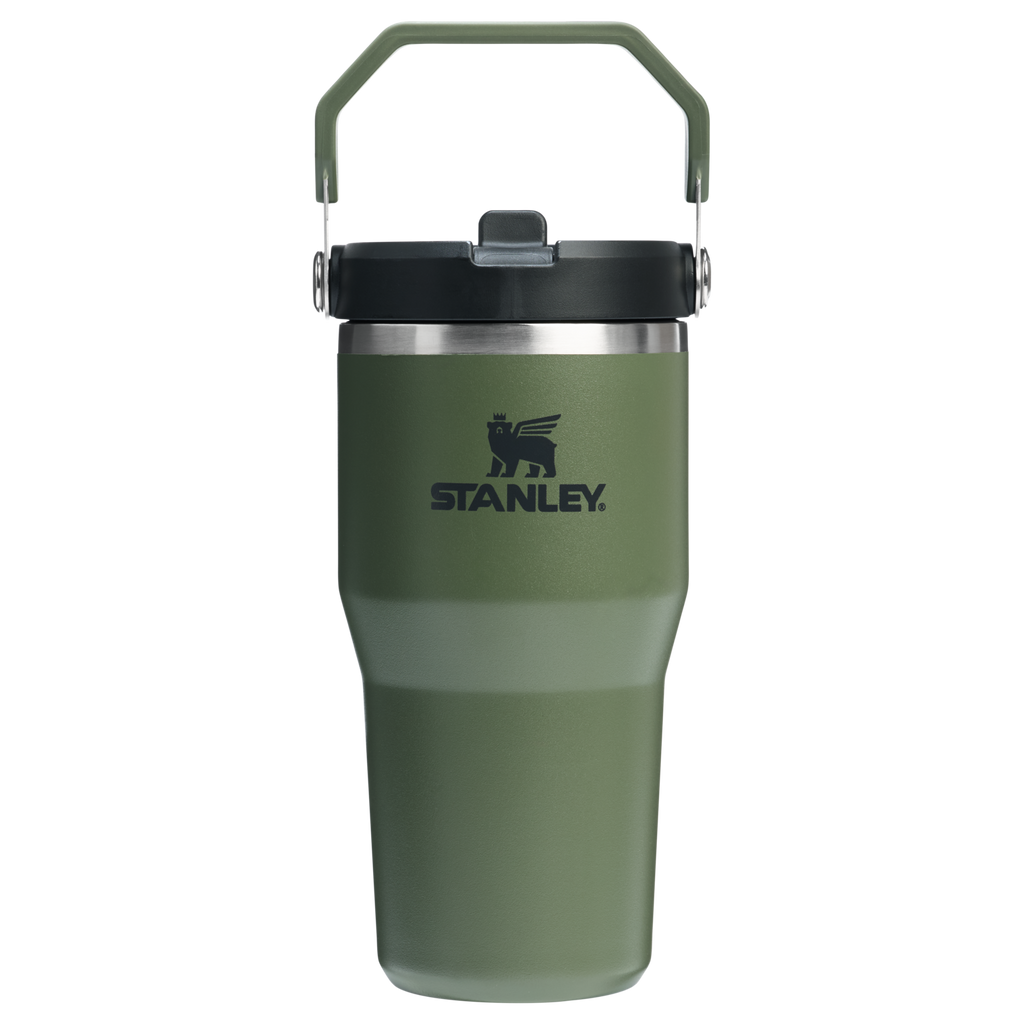 Personalized laser engraved Stanley 20oz IceFlow 2.0 Tumbler in Dried Pine, custom name gift