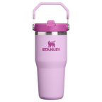 Personalized laser engraved Stanley 20oz IceFlow 2.0 Tumbler in Soft Orchid, custom name gift