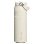 Personalized laser engraved Stanley 24oz IceFlow AeroLight Bottle in Cream, custom name gift