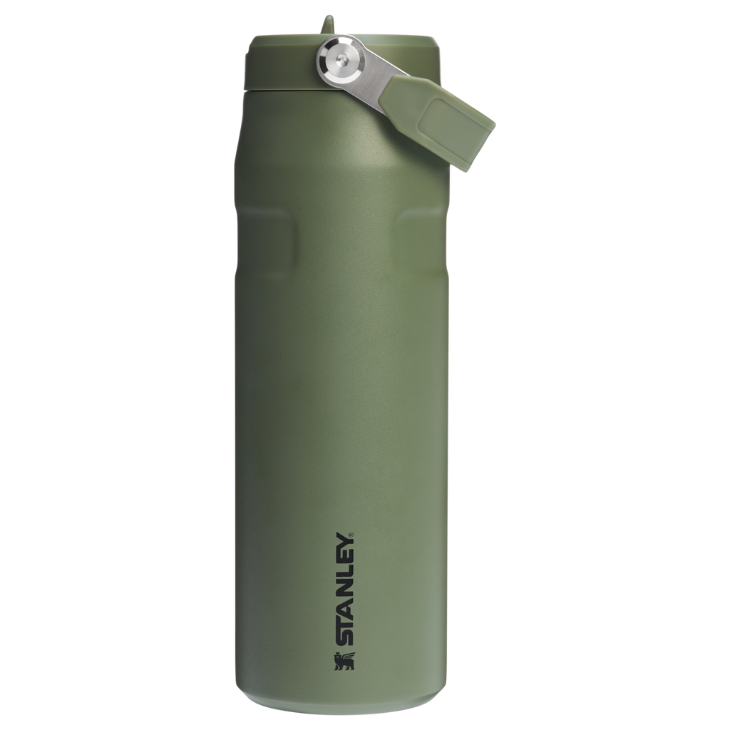 Personalized laser engraved Stanley 24oz IceFlow AeroLight Bottle in Dried Pine, custom name gift