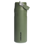 Personalized laser engraved Stanley 24oz IceFlow AeroLight Bottle in Dried Pine, custom name gift