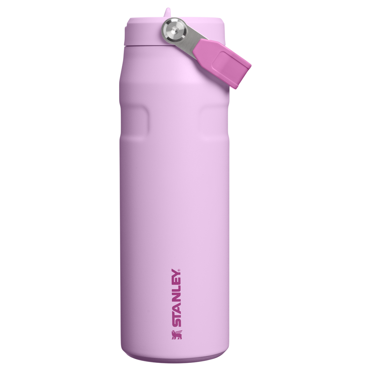 Personalized laser engraved Stanley 24oz IceFlow AeroLight Bottle in Soft Orchid, custom name gift