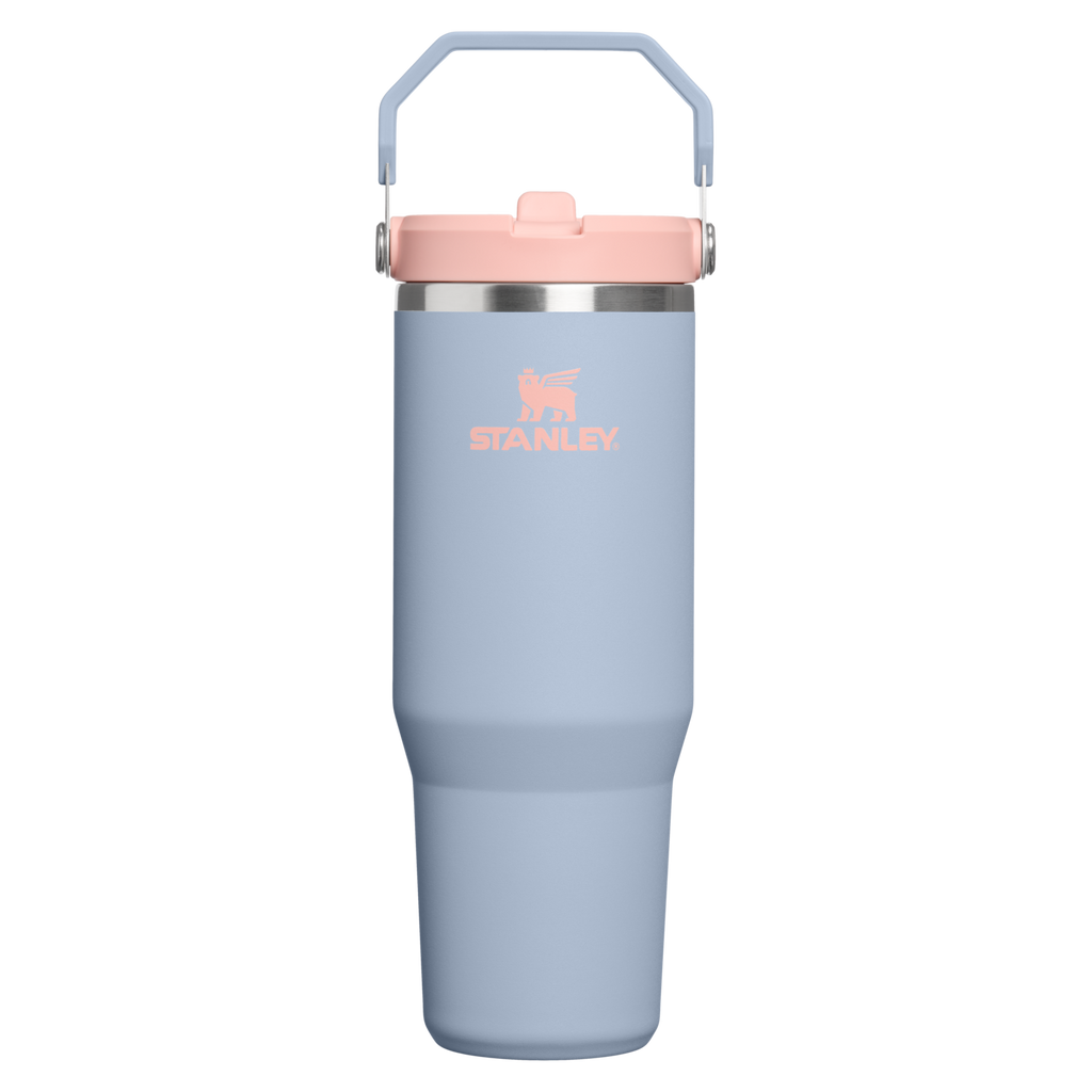 Personalized laser engraved Stanley 30oz IceFlow 2.0 Tumbler in Blue Dream, custom name gift