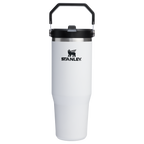 Personalized laser engraved Stanley 30oz IceFlow 2.0 Tumbler in Chalk, custom name gift