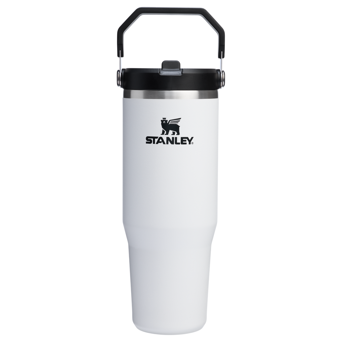 Personalized laser engraved Stanley 30oz IceFlow 2.0 Tumbler in Chalk, custom name gift